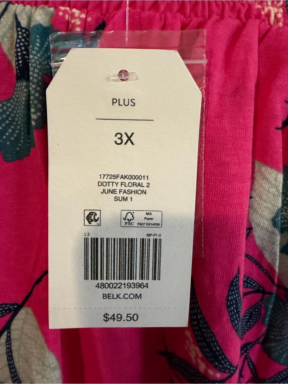 Bright Pink Floral Peasant Top - Picture 5 of 7